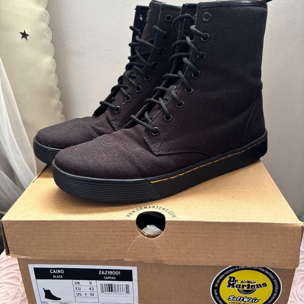 Dr. Martens AirWair Cairo Black Canvas Boots